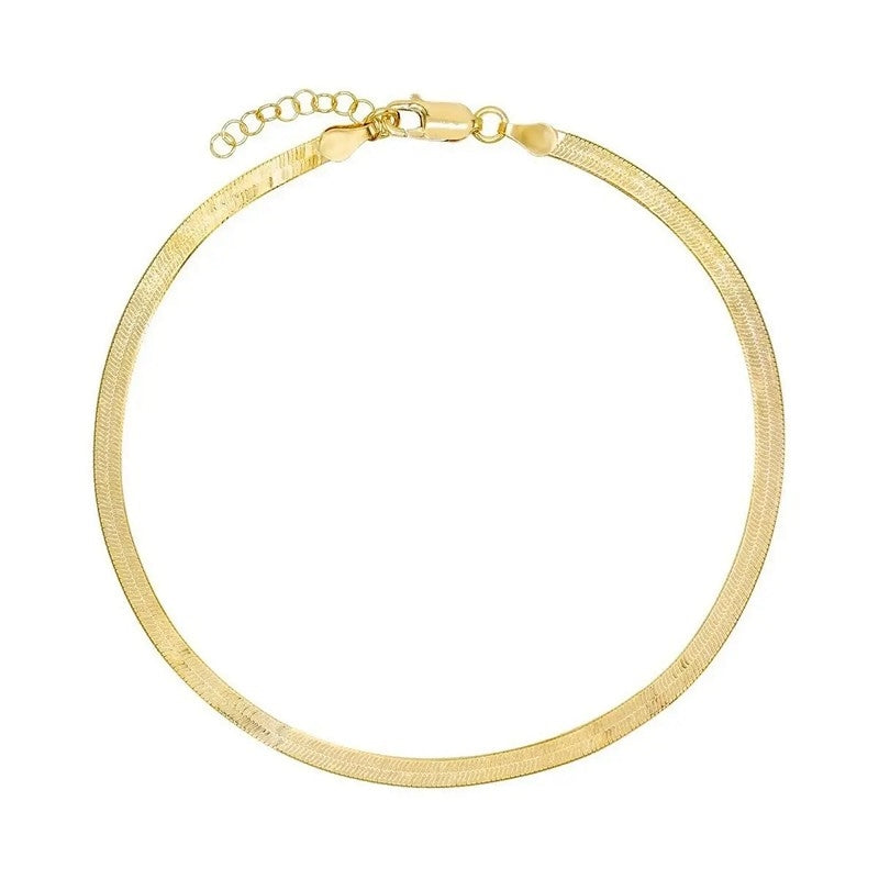 Nanna armbånd i 18 karat forgyldt sølv fra MerlePerle 3 mm 16+3,5 cm